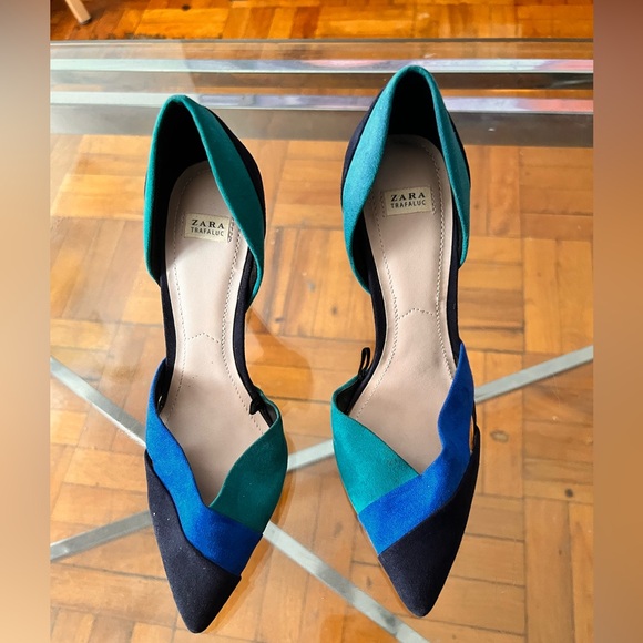 Zara shoes size 38, blue , green , black colour - Picture 3 of 6